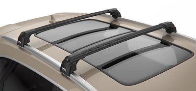 Багажник Cadillac XT5 2016- на інтегровані рейлінги чорний Turtle TRTL-60903 фото
