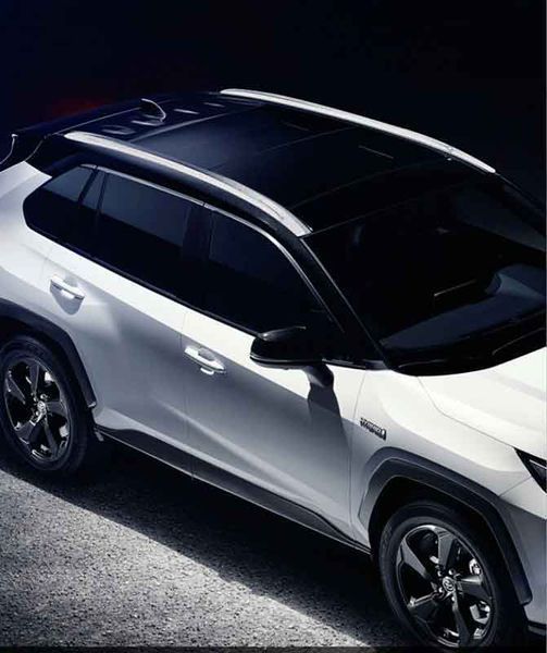 Рейлинги Toyota RAV4 2019- серые интегрированные YH-C-064 фото