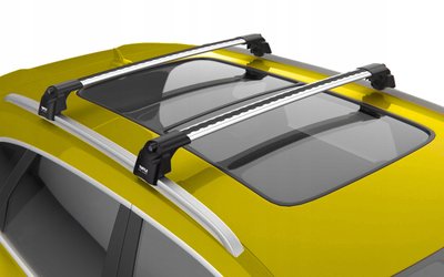 Багажник Volkswagen Passat 2015- на інтегровані рейлінги cірий Turtle TRTL-60830 фото