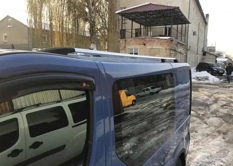 Рейлінги Opel Vivaro 2002-2015 довга база сірий hpc076 фото