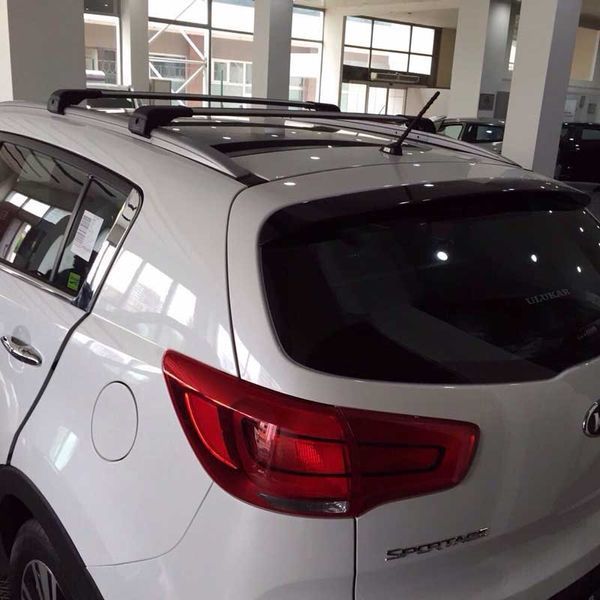 Багажник на крышу BMW X5 2007-2013 черный на интегрированные рейлинги WingV2-110-1047 фото